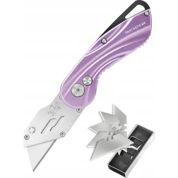 Pracovní nůž Skládací nůž fialový + 5 výměnných čepelí