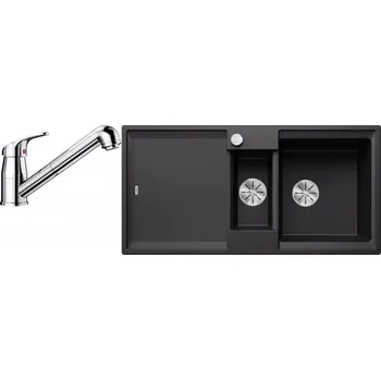 Granitový dřez Set RS Blanco Adira 6 S + Blanco Daras-S (antracit + chrom)