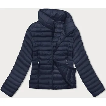 Tmavě modrá prošívaná dámská bunda se stojáčkem (16M9111-215) odstíny modré L (40)