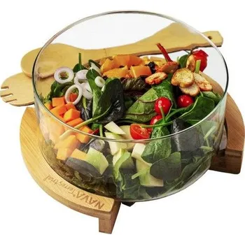 Mísa d24cm salát. TERRESTRIAL se stojánkem BAMBUS