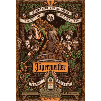 Plechová cedule Plechová retro cedule - Jagermeister Provedení: Dibond: 30 x 20 cm