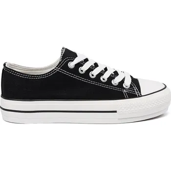 Dámské tenisky Černé dámské plátěné tenisky 777-1B/B Velikost: 40