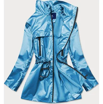 Světle modrá tenká dámská bunda se stojáčkem (AG5-017) modrá L (40)