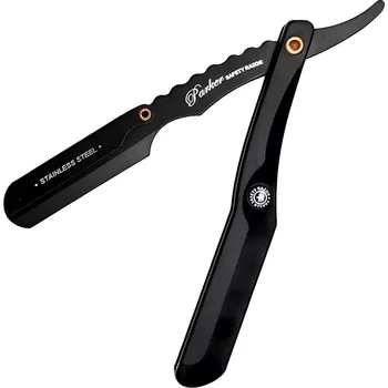Parker Shavetta Barber Black SRBBA - Černá shavetta na holení na výměnné žiletky