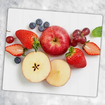 Obraz Multifunkční dekorativní skleněná deska s potiskem Ovocný salát 60x52