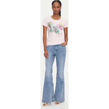 Pánské tričko Guess T-Shirt 172941 Růžová Classic Fit S