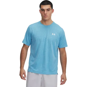 Pánské Tričko s krátkým rukávem UNDER ARMOUR UA TECH VENT GEOTESSA SS 1382182-452 – Modrá M
