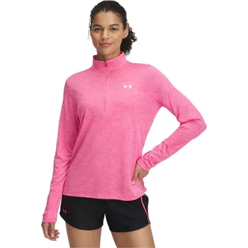 Dámská mikina Dámská Mikina UNDER ARMOUR TECH 1/2 ZIP- TWIST 1384225-672 – Růžová XS