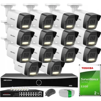 IP kamera MONITOROVACÍ SYSTÉM HIKVISION 14 IP KAMER 6MPX Smart Hybrid Light Venkovní HDD 2TB