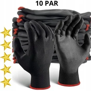 Pracovní rukavice Rukavice Hoegert Technik PRACOVNÍ RUKAVICE PU MANUAL, velikost 8 - M, 10 párů