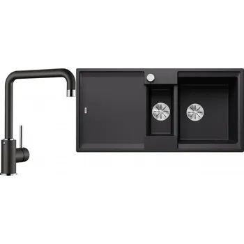 Granitový dřez Set RS Blanco Adira 6 S + Blanco Mili (antracit + antracit)