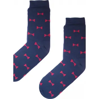 Obrázkové ponožky 80 Funny bow - Skarpol tmavě modrá 45/47