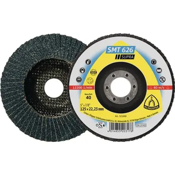 Brusný kotouč Klingspor 321690 SMT 626 Supra vějířovitý brusný kotouč Průměr 125 mm Ø otvoru 22.23 mm INOX, ocel 10 ks