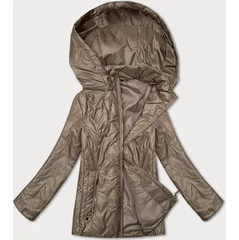Tmavě béžová prošívaná dámská bunda s odepínací kapucí S'West (B8356-12) odstíny béžové 52