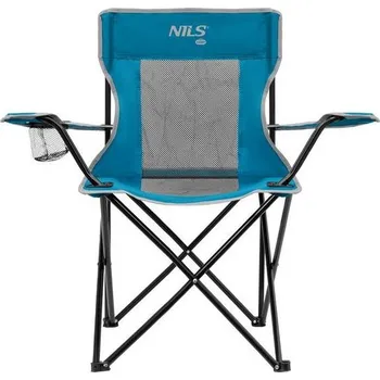 kempingová skříňka Turistické křeslo NILS Camp NC3302 modré/šedé