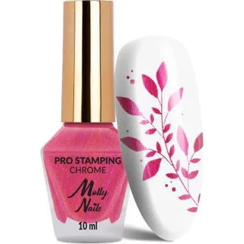 Lak na nehty Molly lak na pečiatkovanie Rose pink metalic 10ml