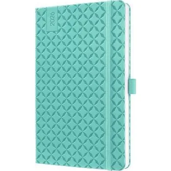 Diář Diář "Jolie", zelená aqua, A5, týdenní, 2026, tvrdé desky, SIGEL J6103
