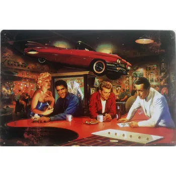 Plechová cedule Plechová retro cedule - Celebrities I Provedení: Dibond: 20 x 15 cm