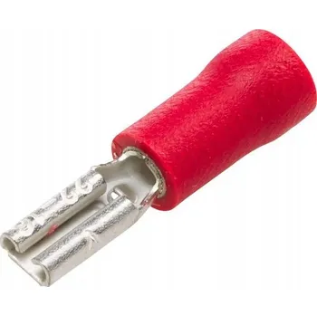 elektrický kabel Plochá dutinka s izolací, samice, červená 0,5-1mm² 4,8x0,5 mm, balení