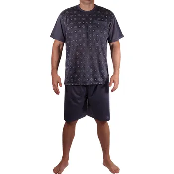 Pánské pyžamo Emil pánské pyžamo krátké nohavice L tmavě šedá