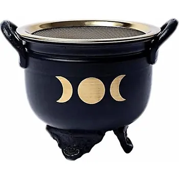 Aroma lampa Kadidelnice kovový kotlík Fáze Měsíce výška 8,8 cm, průměr 10 cm