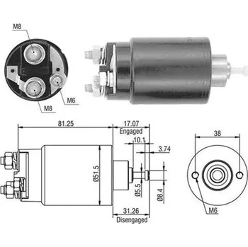 Autoelektrika Elektromagnetický spínač, startér MAGNETI MARELLI AME0404