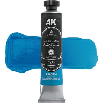 AK Interactive AKAD004 CYAN – ARTISTIC DENSE ACRYLIC COLOR (AK)