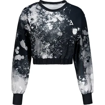 Dámská mikina Dámská funkční cropped mikina premium ALTISPORT VOJ/ALW055MI08 ČERNOBÍLÁ XS