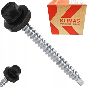 Šroub Farmářský šroub s podl. RAL 9005 4,8X70 (200ks)