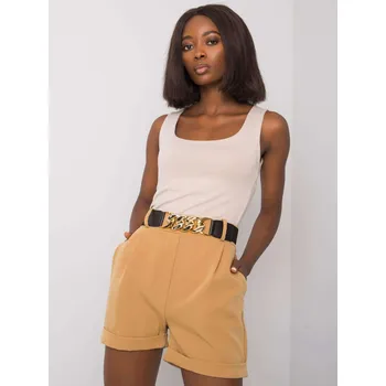 Dámské kraťasy Shorts-DHJ-SN-13186.03P-camel Italy Moda hořčicová 3293660