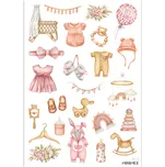 MINIMEE Papírové samolepky v aršíku A5 Mimi holka