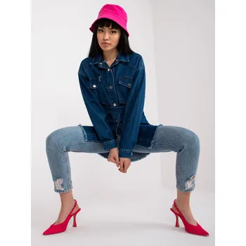 Dámská džínová košile RUE PARIS modrá 3295612