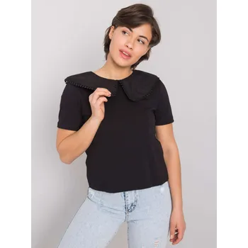 Dámské tričko T-shirt-157-TS-6475.91-black RUE PARIS černá 3291590