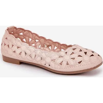 Dívčí baleríny Boto Dětské Ažurové Baletky S Leskem Růžové Zindira EVENTO krémová 3282958