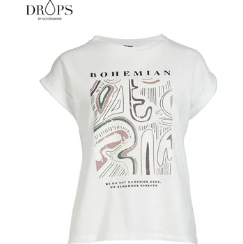 Tričko Nu Denmark 8434-50 jemně bílé s potiskem Velikost: 34