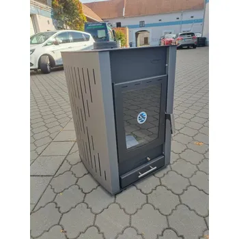 Krbová kamna EDEN Krbová kamna na tuhá paliva s teplovodním výměníkem 33kw Barva: Šedá