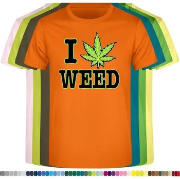 Pánské tričko panske-levne-bavlnene-tricko-digi-potisk-miluji-travu Barva: Orange - oranžová, velikost: XL