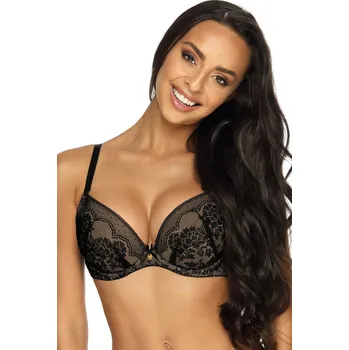 Podprsenka Dámská podprsenka MEDISON M-3201/11 černá a béžová 70C