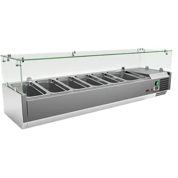 Vitrína chladicí pultová 1x GN 1/2 + 5x GN 1/3 | REDFOX - MCH 3150