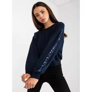 Oblečení a móda Sweatshirt-RV-BL-8067.88-navy blue RUE PARIS černá 3295590
