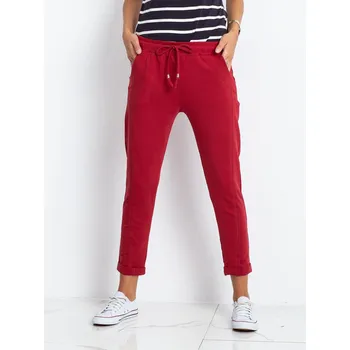 Sweatpants-RV-DR-3589.06X-burgundy BASIC Feel Good tmavě červená 3290532
