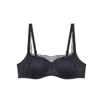 Podprsenka Dámská podprsenka Body Make-Up Illusion Lace Balconette - BLACK - černá 0004 - TRIUMPH BLACK 70B