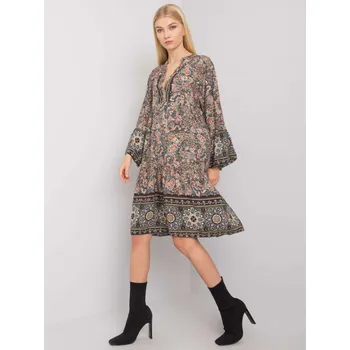 Dámské oblečení Dress-TW-SK-BI-5S0118B.25-khaki Och Bella hnědá 3294186