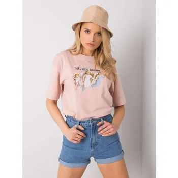 T-shirt-DS-TS-1114.10P-light pink RUE PARIS růžová 3291567
