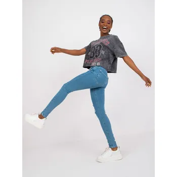 Dámské kalhoty Trousers jeans-RO-SP-PNT-2307.41X-blue RUE PARIS modrá 3294681