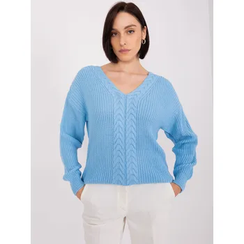 Dámský svetr Sweater-BA-SW-8028.32-light blue BADU světle modrá 3298130