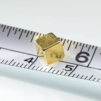Magsy Neodymový magnet kvádr 5x5x5 Au 80 °C, VMM7-N42 Počet kusů: 20 ks