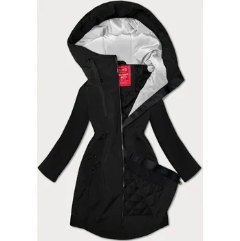Lehce zateplená černá dámská bunda s kapucí LHD (LHD-24589) odstíny černé XL (42)