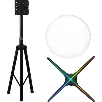Projekční technika Hologramový 3D projektor 65 cm – set se stojanem a ochranným krytem | 360° holografická reklama (Přilákejte pozornost tam, kde na tom záleží – holografický set pro wow efekt)