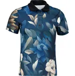 Dámské funkční tričko s límečkem premium ALTISPORT VOJ/ALW097TR05 MODRÉ KVĚTY XXL